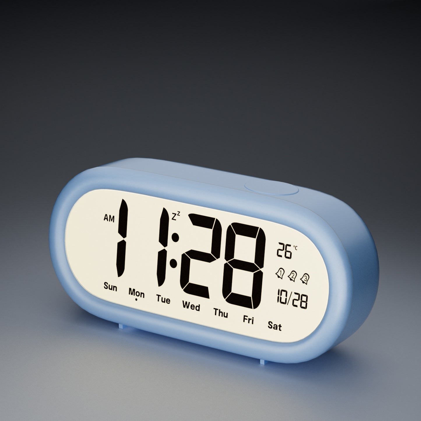 Digitaler Wecker mit Temperaturanzeige und Alarmfunktion Brehn