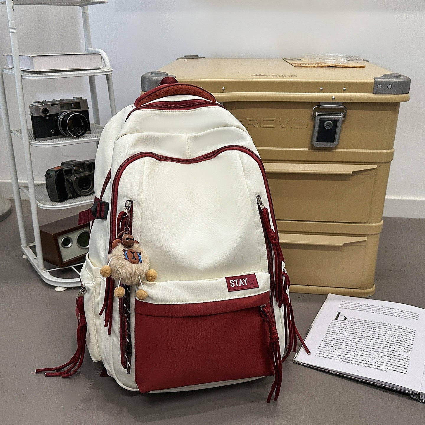 Rucksack mit Süßem Tieranhänger und Praktischen Fächern Brehn