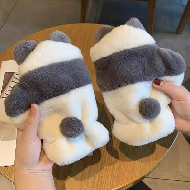 Niedliche katzenmotivierte Plüschhandschuhe Brehn