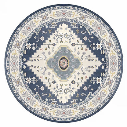 Runder Vintage Floral Teppich