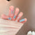 Künstlerisches Press-On-Nagelset mit floralem und geometrischem Design Brehn