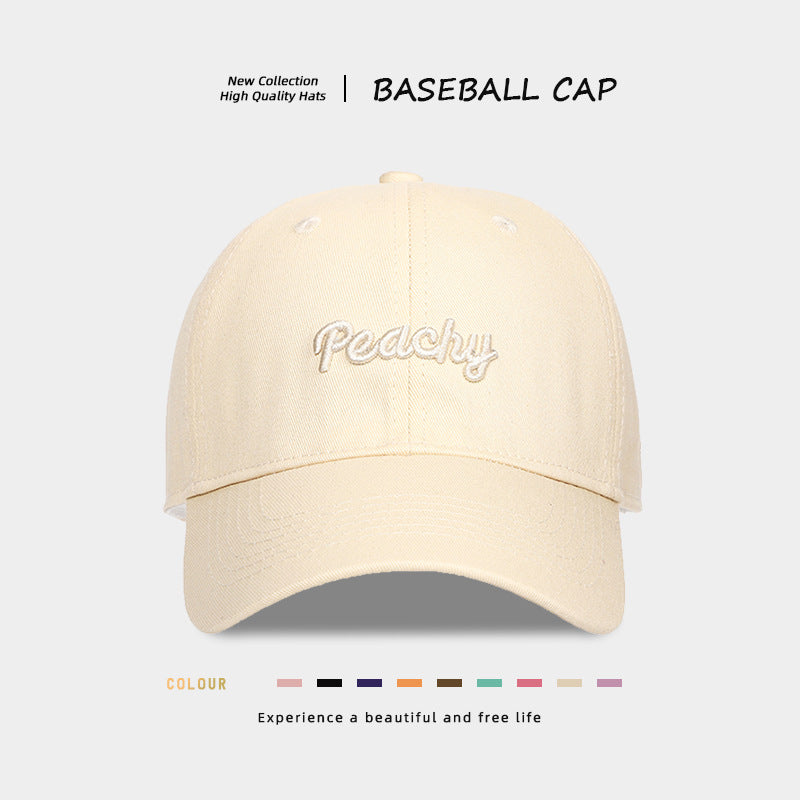 Stylische Pfirsich bestickte Baseballmütze