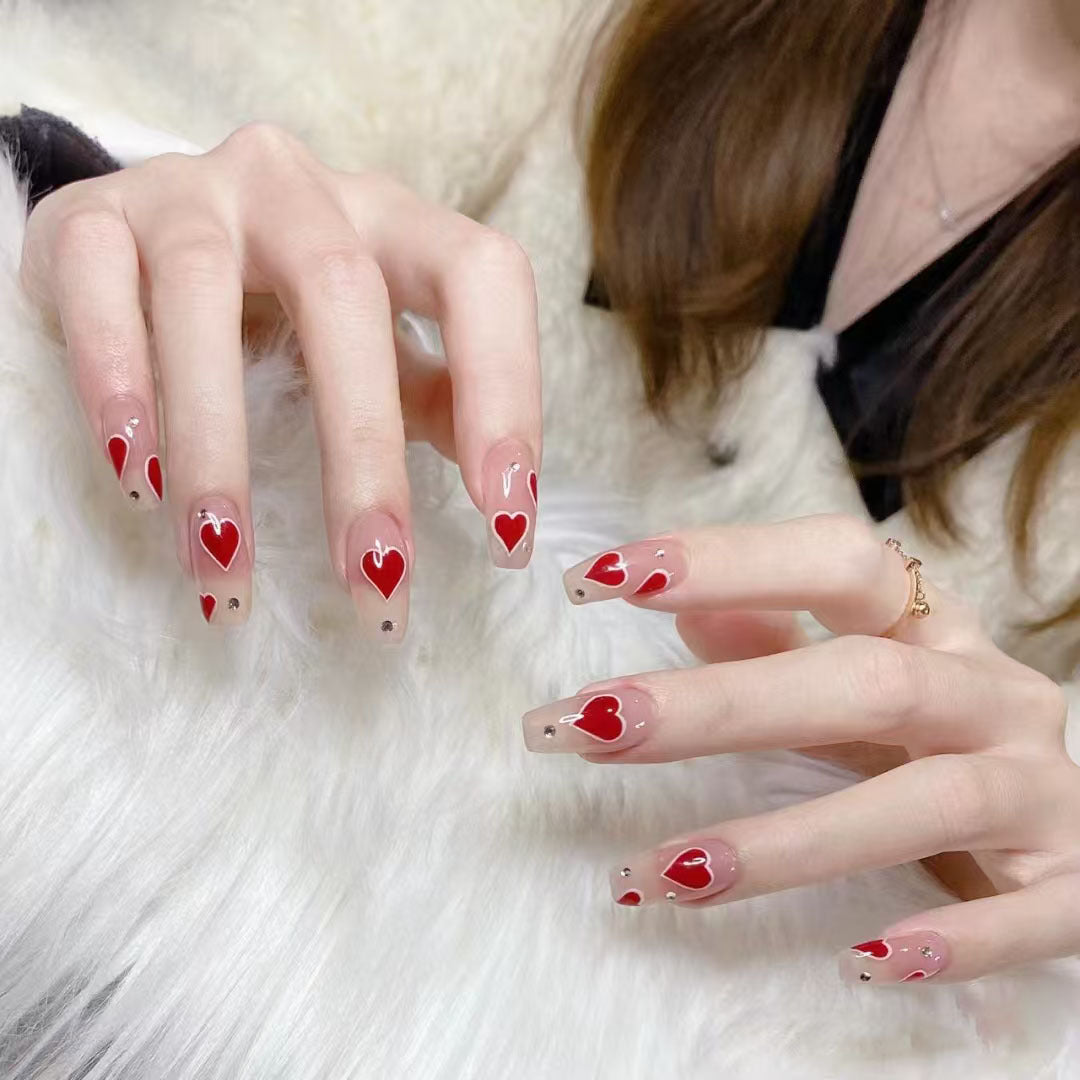 Herz-musteriges Gel-Nagelkunst-Kit