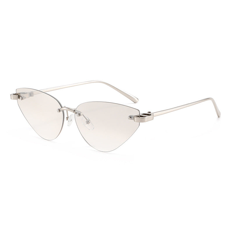 Damen elegante Cat-Eye Sonnenbrille mit ultraleichtem Metallrahmen Brehn