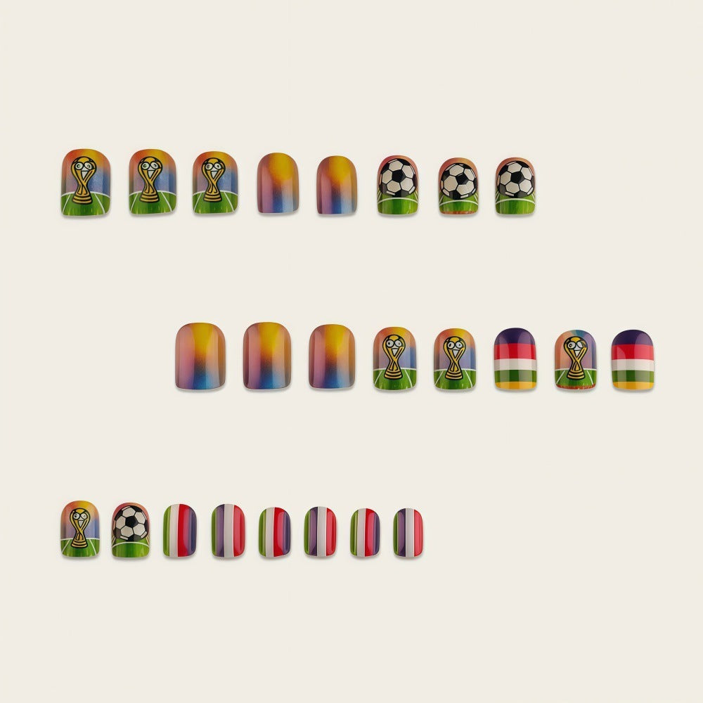 Sportliche Fußball-Nagelkunst Brehn