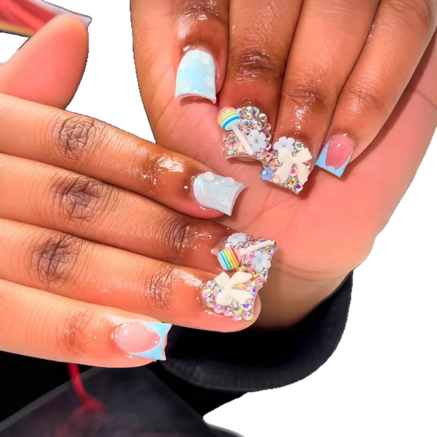 Glamouröse dekorative Nagelkunst-Enhancements Brehn