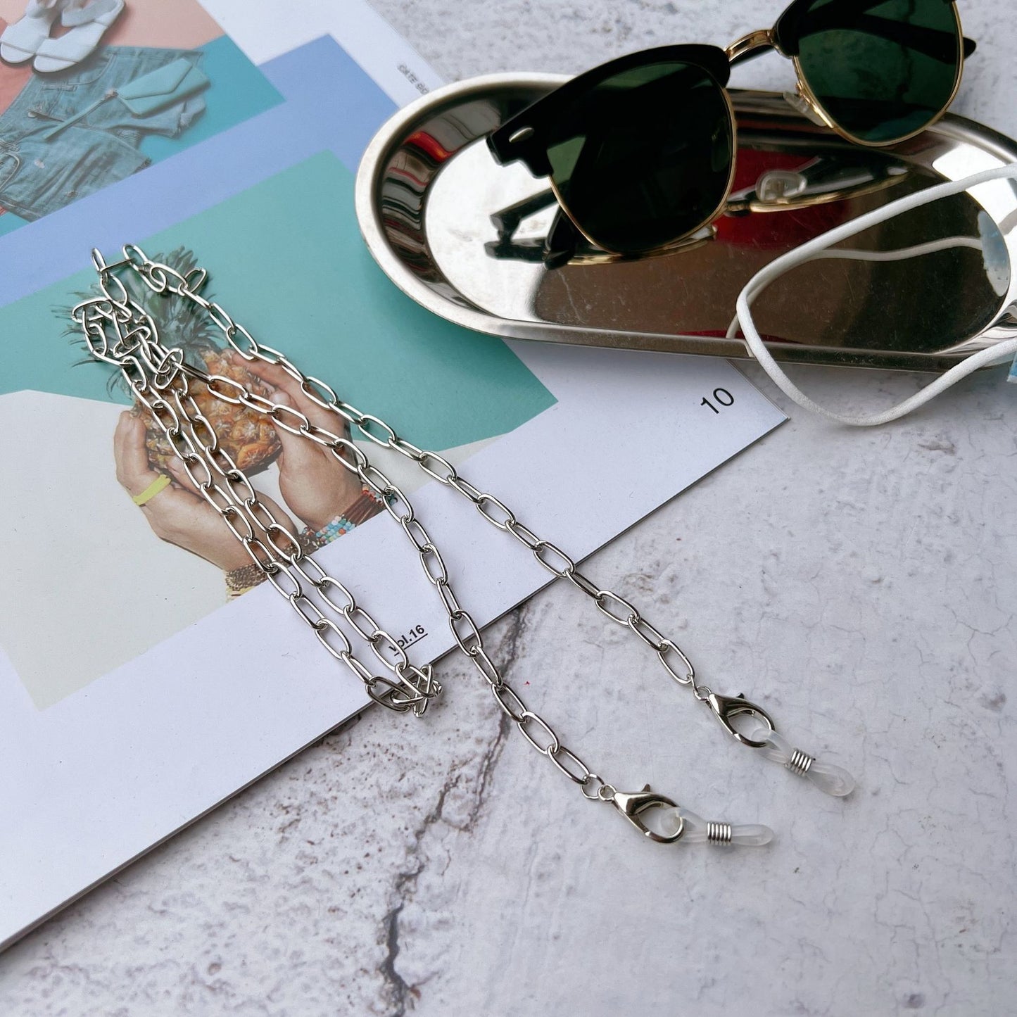 Stylische Lang-Link Brillen Kette Brehn