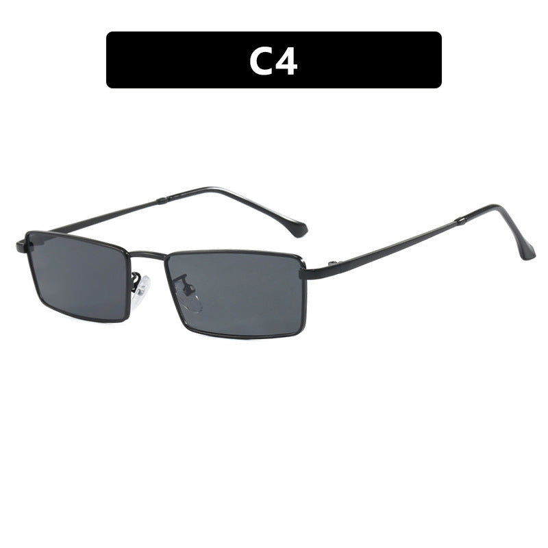 Damen quadratische Sonnenbrille mit metallischem Rahmen und komfortablem Nasenpolster Brehn