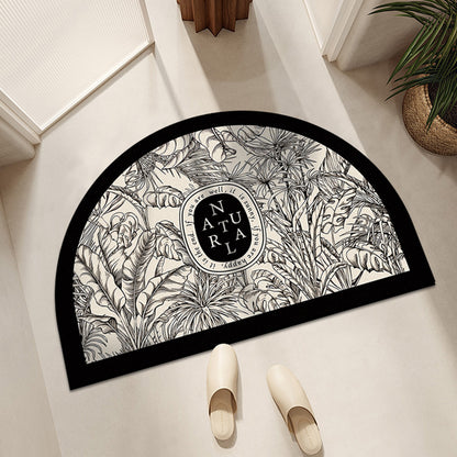 Vintage-inspirierten floral Halbmond-Badmatte