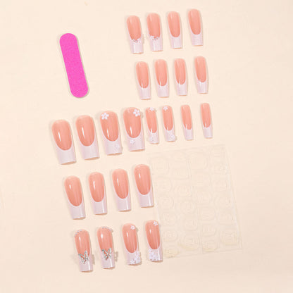 Elegante florale Akzent Acryl Nagelkunstverlängerungen Brehn