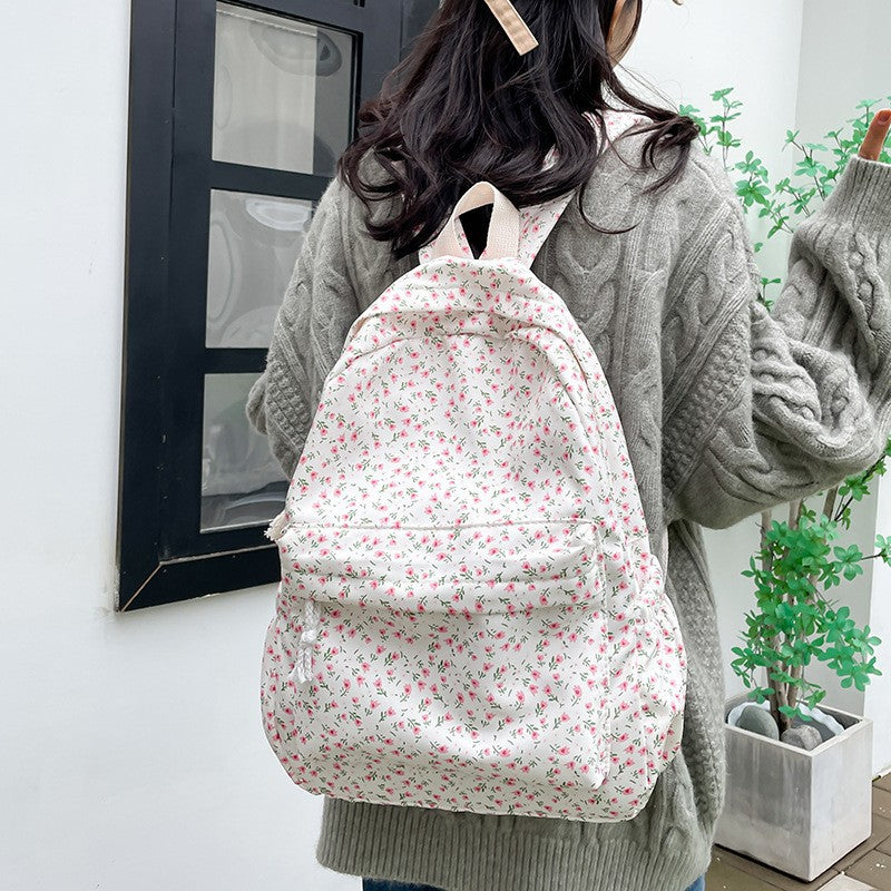 Blumenmuster Canvas Rucksack Brehn