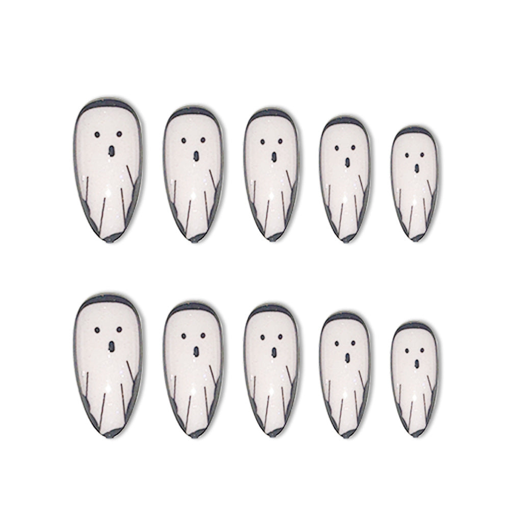 Ghost-Themen Stiletto Nagelkunst Brehn