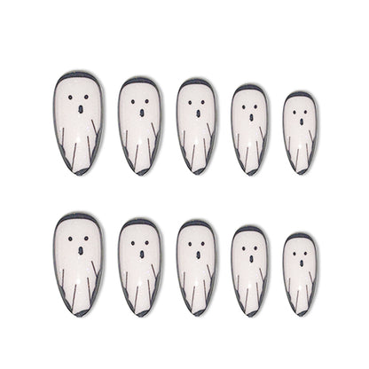 Ghost-Themen Stiletto Nagelkunst Brehn