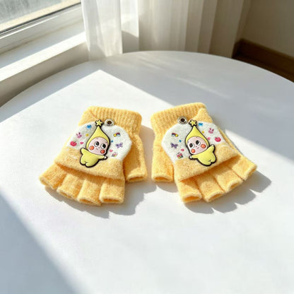 Niedliche Cartoon-Themen-Fingerlose Handschuhe Brehn