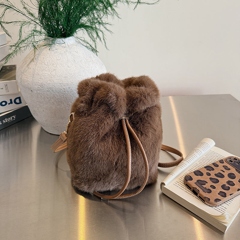 Plüsch Drawstring Mini Rucksack