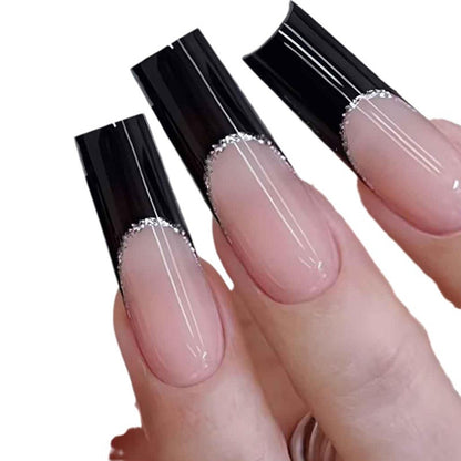 Elegante dekorative französische Spitzen-Nagelerweiterungen