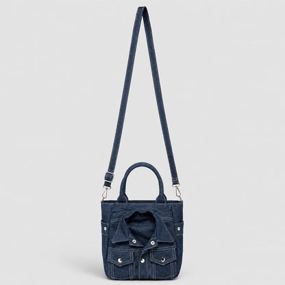 Denim-Style Tote Bag