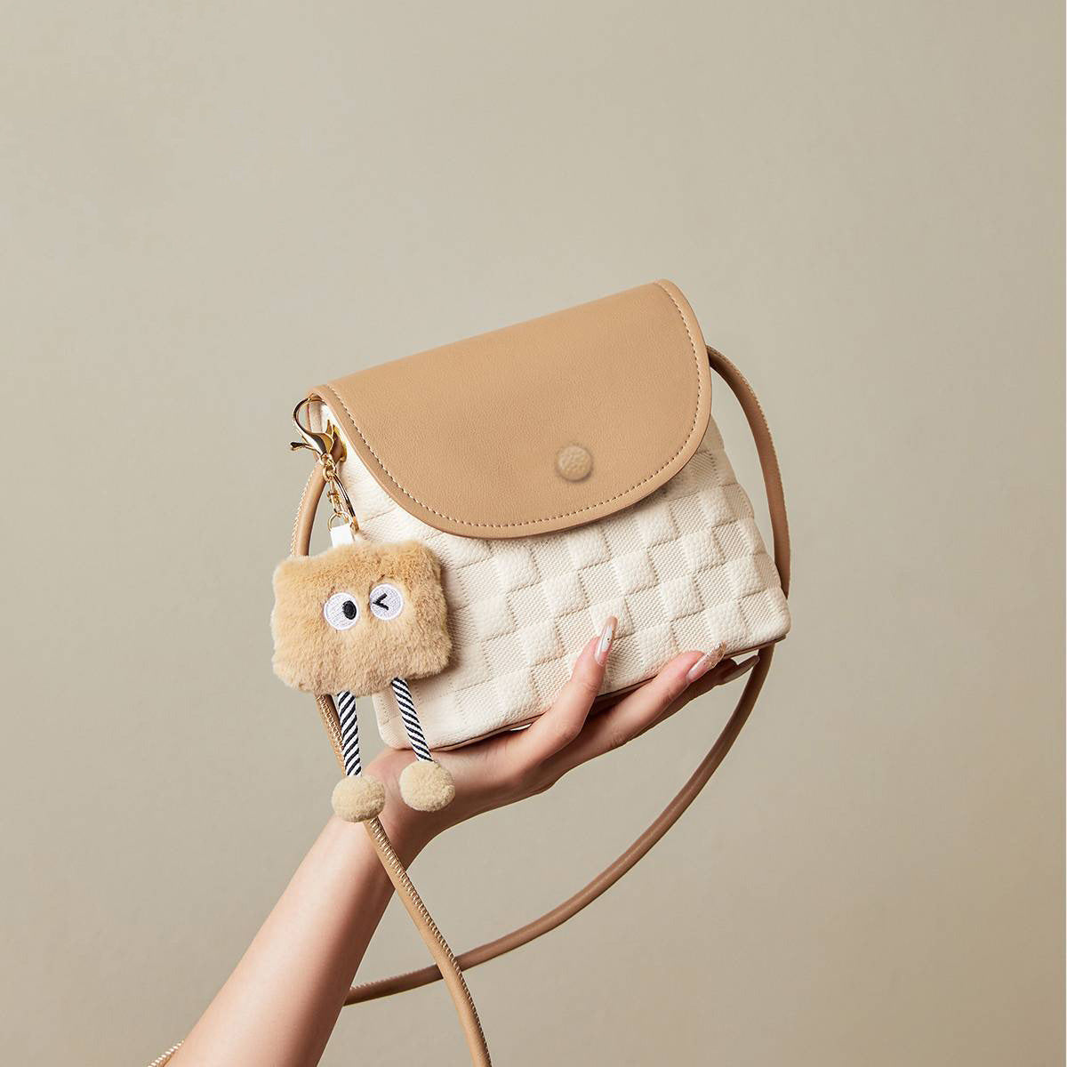Niedliche Plüsch-Charakter-Crossbody-Tasche Brehn