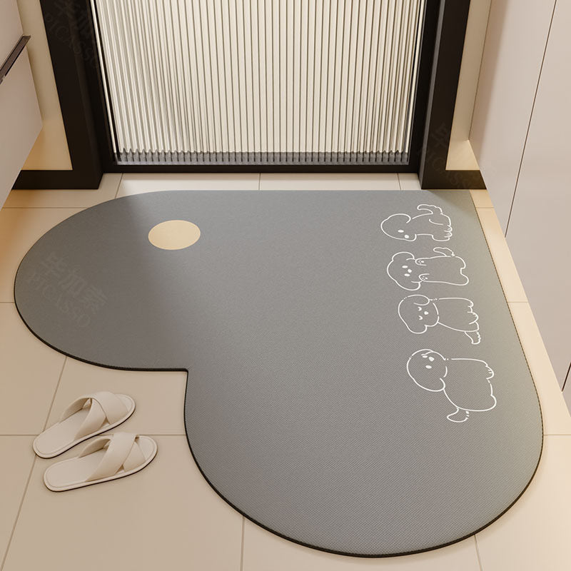 Herzförmige rutschfeste Küchenmatte Brehn