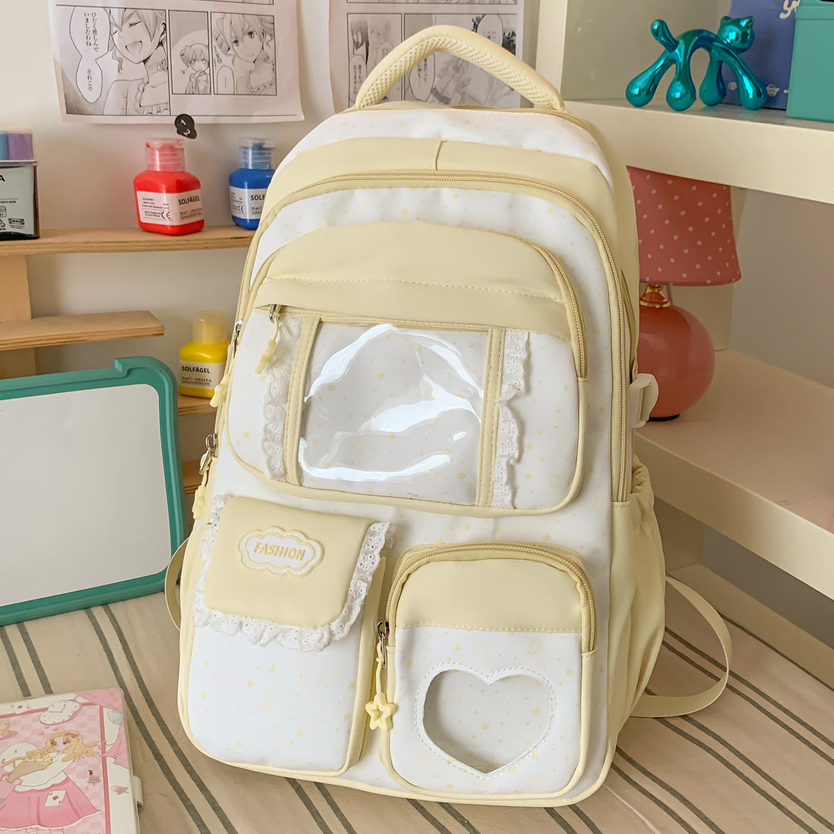 Stylische Sternen-Print Freizeit-Rucksack Brehn