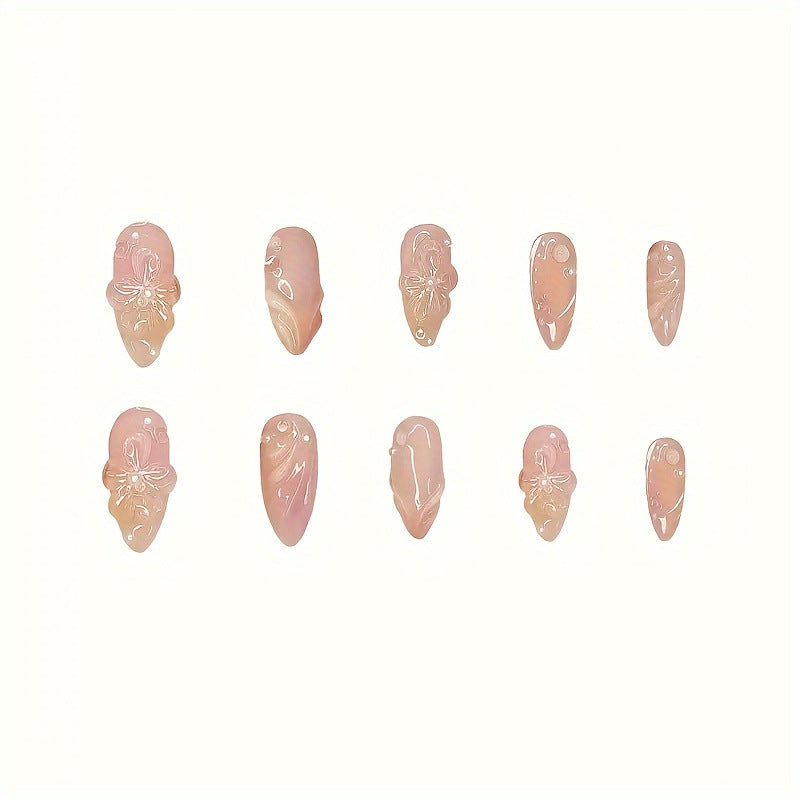Florale Themen Press-On Nagelkunst Brehn