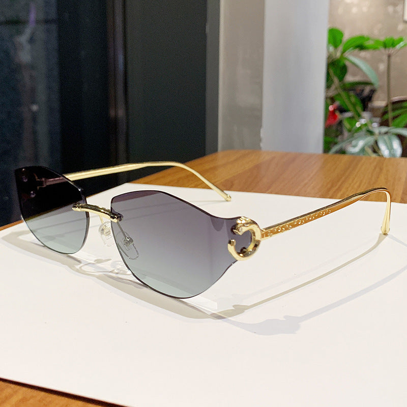 Damen modische Sonnenbrille mit innovativem Schecken-Design Brehn