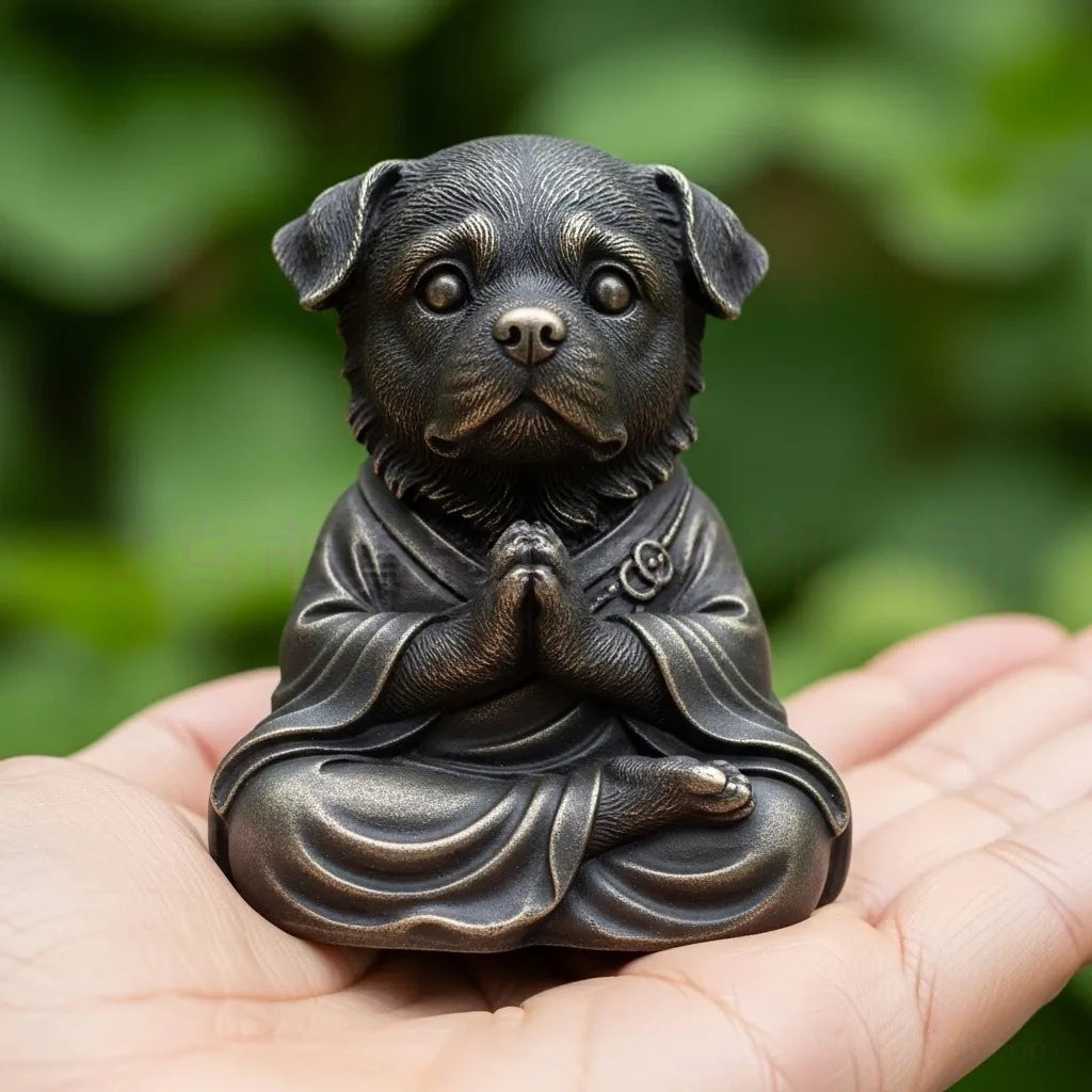 Dekorative meditierende Hundefigur Brehn