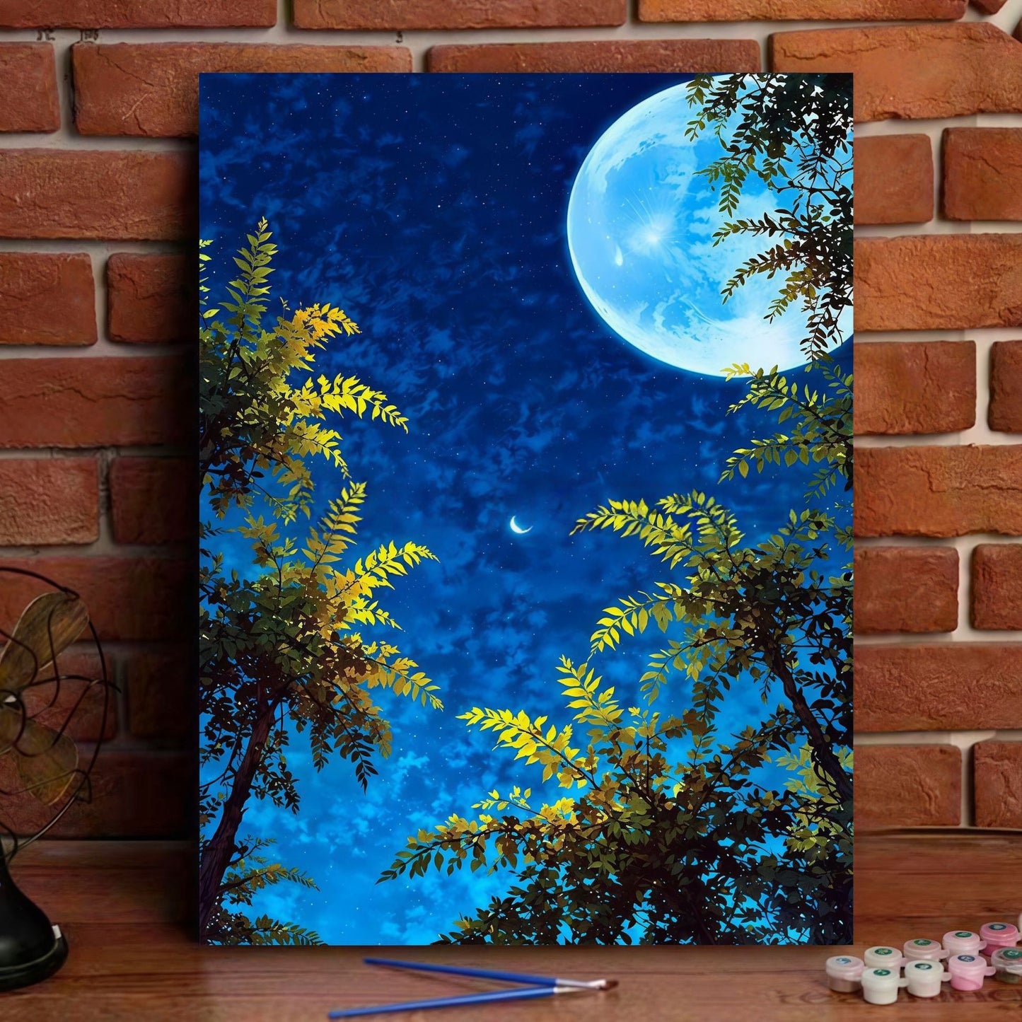 Romantisches Blumen-Landschaft-Leinwand-Kunst-Kit Brehn