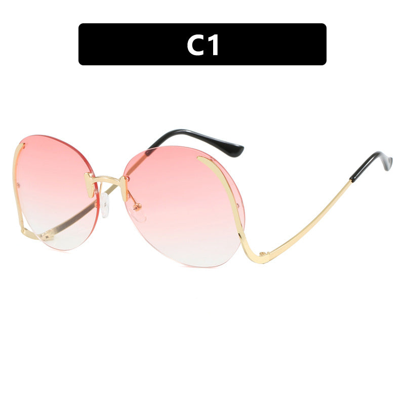Damen luxuriöse Oversized-Sonnenbrille mit innovativem Rahmen und UV-Schutz Brehn