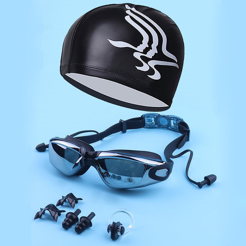 Schwimmsport Set mit Ergonomischer Schwimmbrille und Stylischer Badekappe Brehn