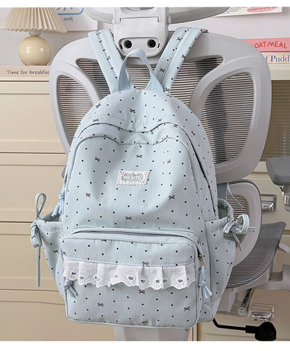 Charmanter Polka-Dot Designer-Schulrucksack