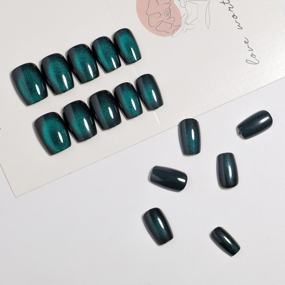 Glänzendes Ombre Quadrat Press-On Nagel Set Brehn
