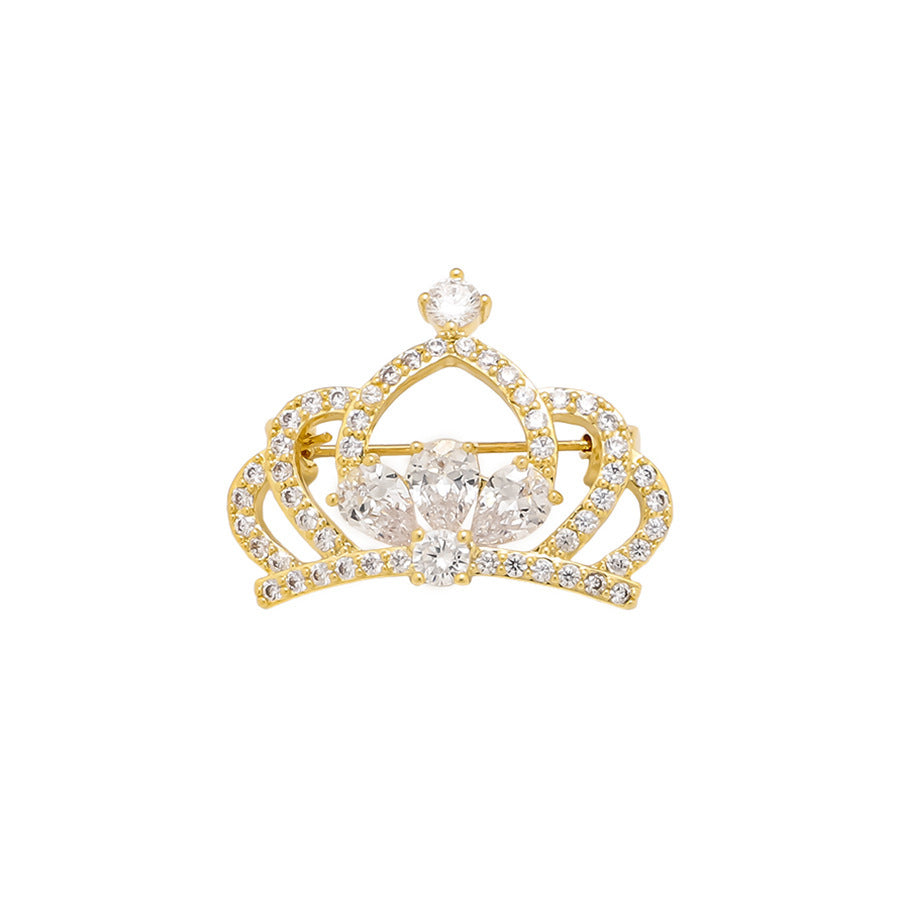 Glitzernde Krone Brosche Brehn