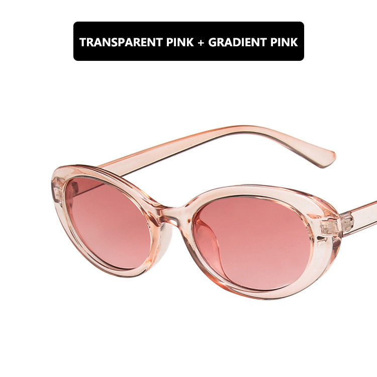 Damen Cat-Eye Sonnenbrille mit transparentem Rahmen und gradienten Gläsern Brehn