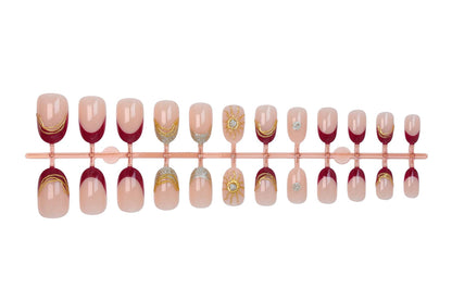 Kunstnagelset mit elegantem Glitzer- und Farbverlauf Design Brehn