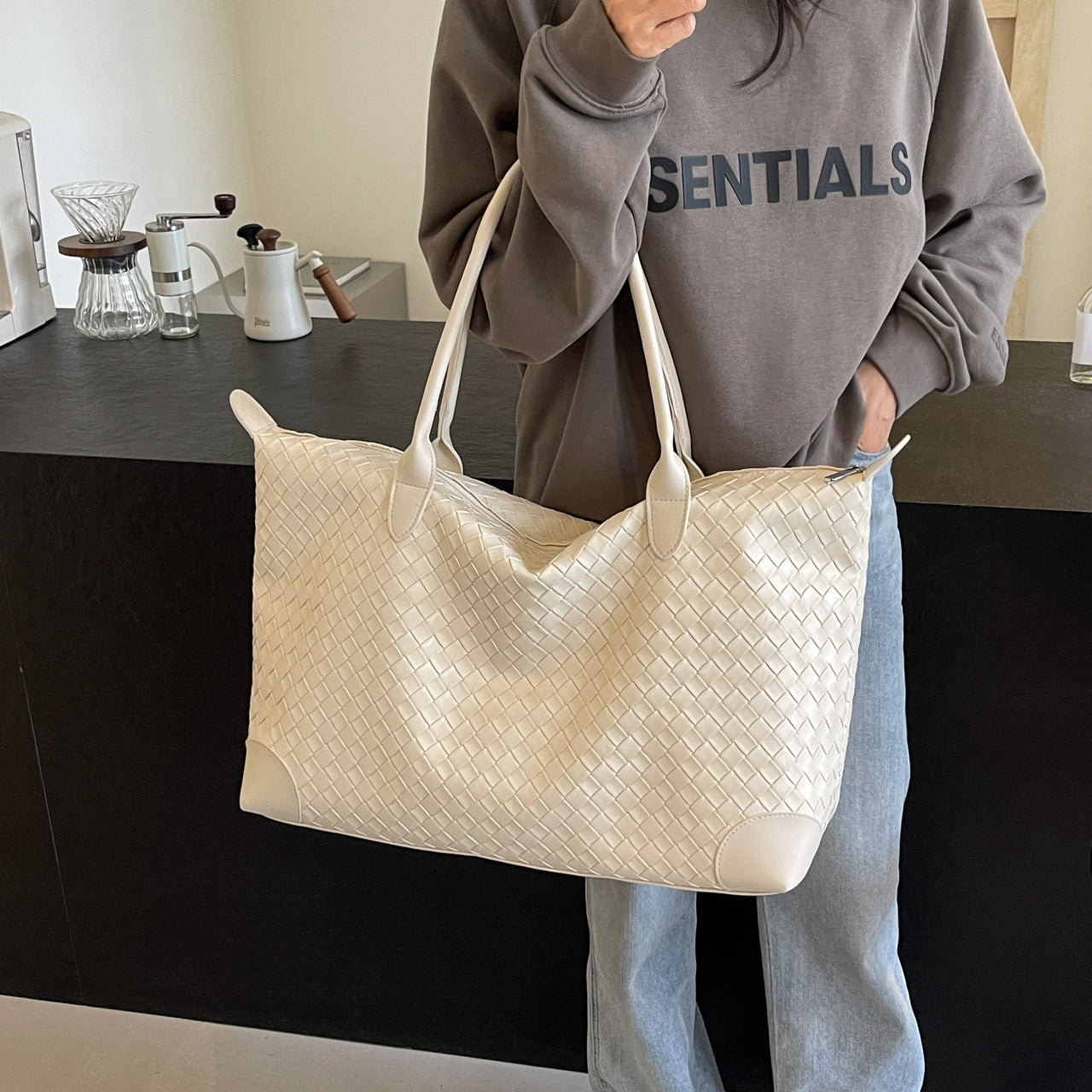 Luxuriöse ven Leder Reise-Duffel Tasche Brehn