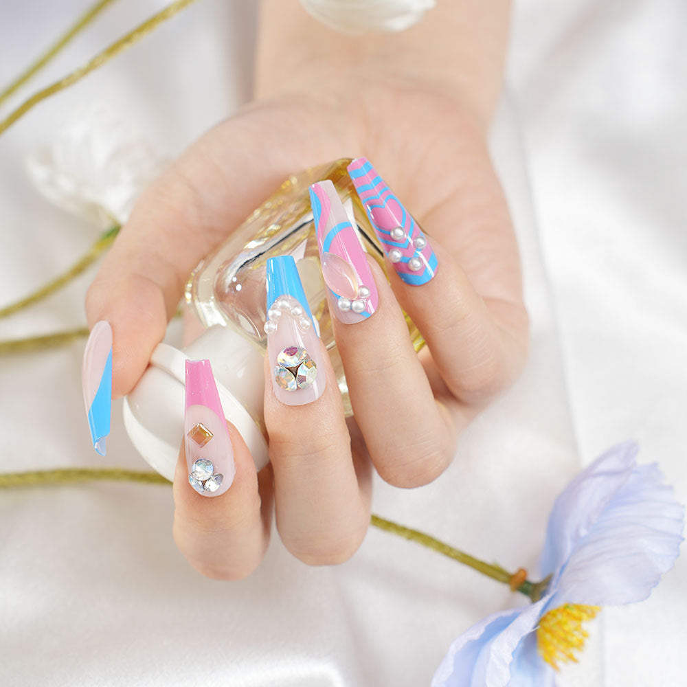 Glamouröser Designer Press-On Nagelkunst Set Brehn