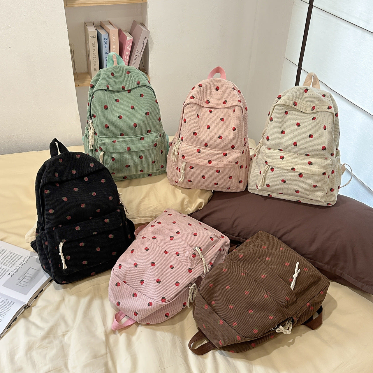 Rucksack mit Verspieltem Fruchtmuster Brehn