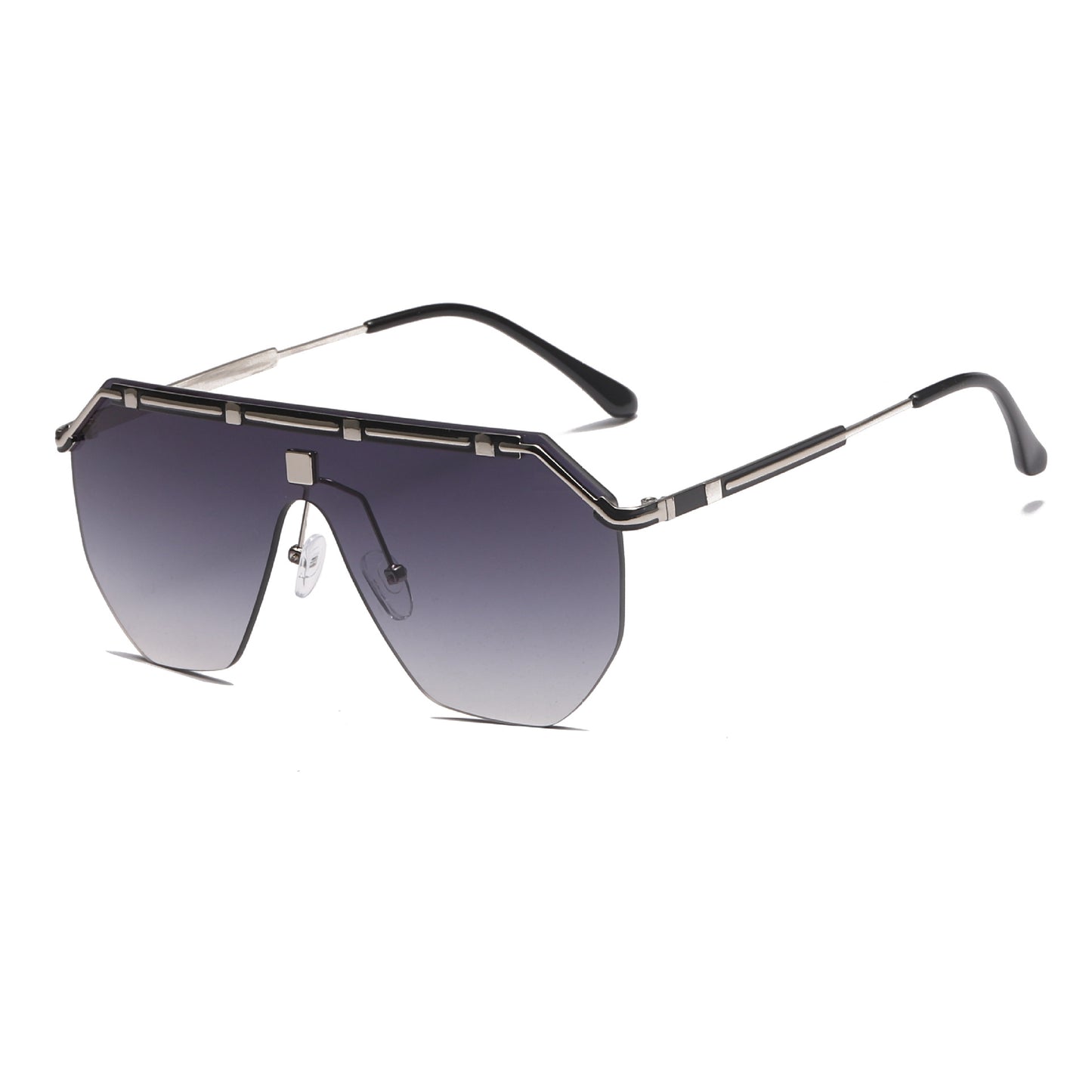 Damen geometrische Oversized-Sonnenbrille Brehn