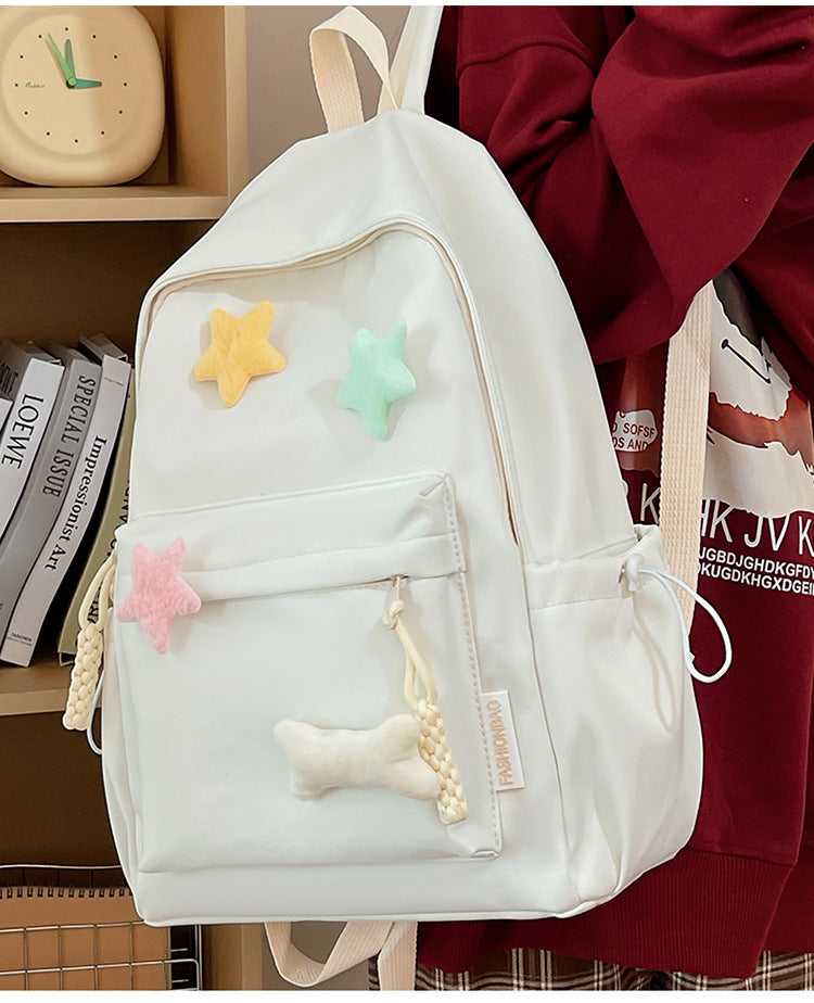 Niedlicher verspielter Rucksack mit Stern-Applikationen