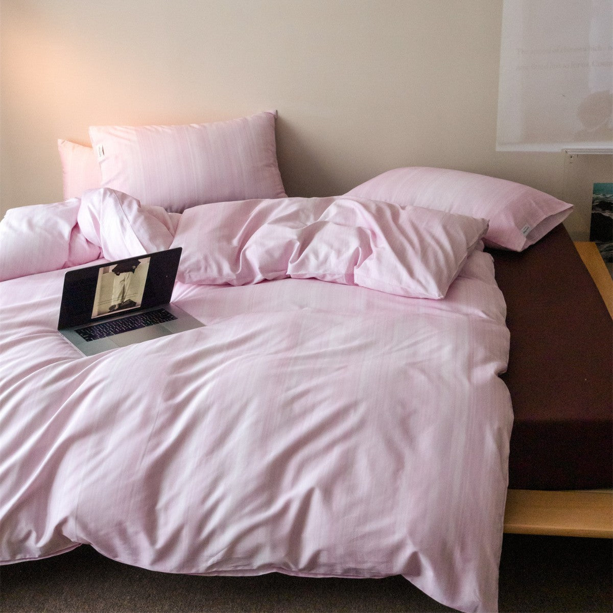 Luxus Baumwollsatin Bettwäsche Set mit Kissenbezügen