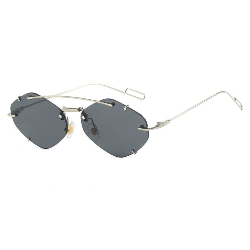 Damen geometrische Sonnenbrille mit ultraleichtem Metallrahmen Brehn