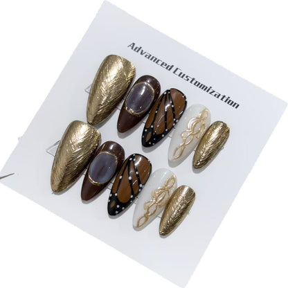 Erweiterbares anpassbares Press-On Nagelkunstset