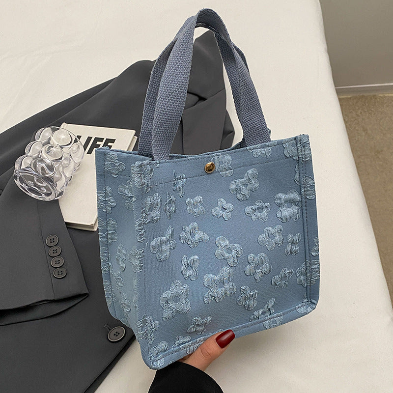 Blumenmuster Mini Tote Bag
