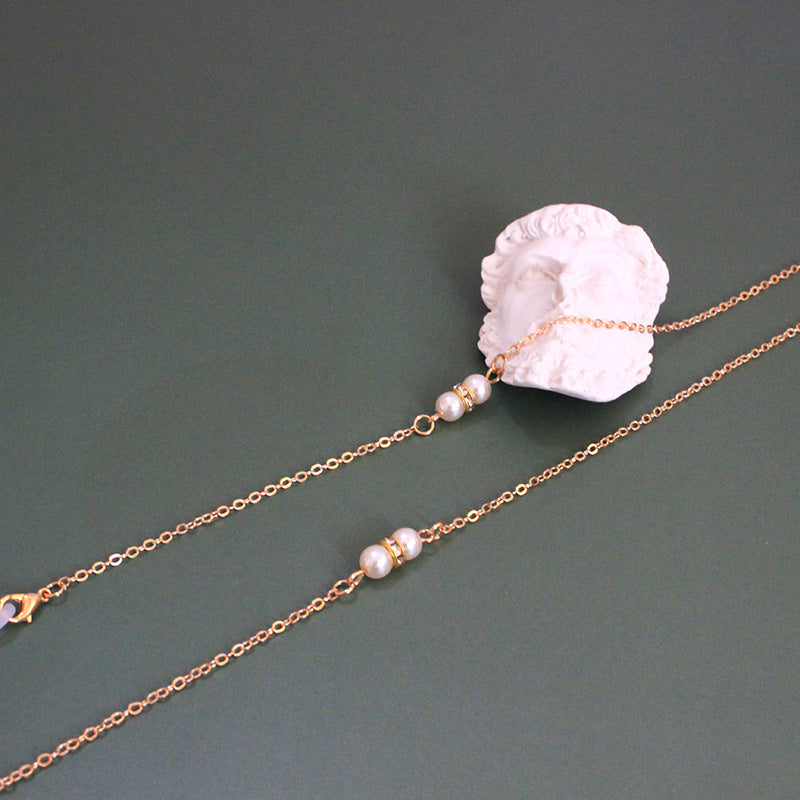 Elegante Perlenkette mit Verstellbarem Design Brehn