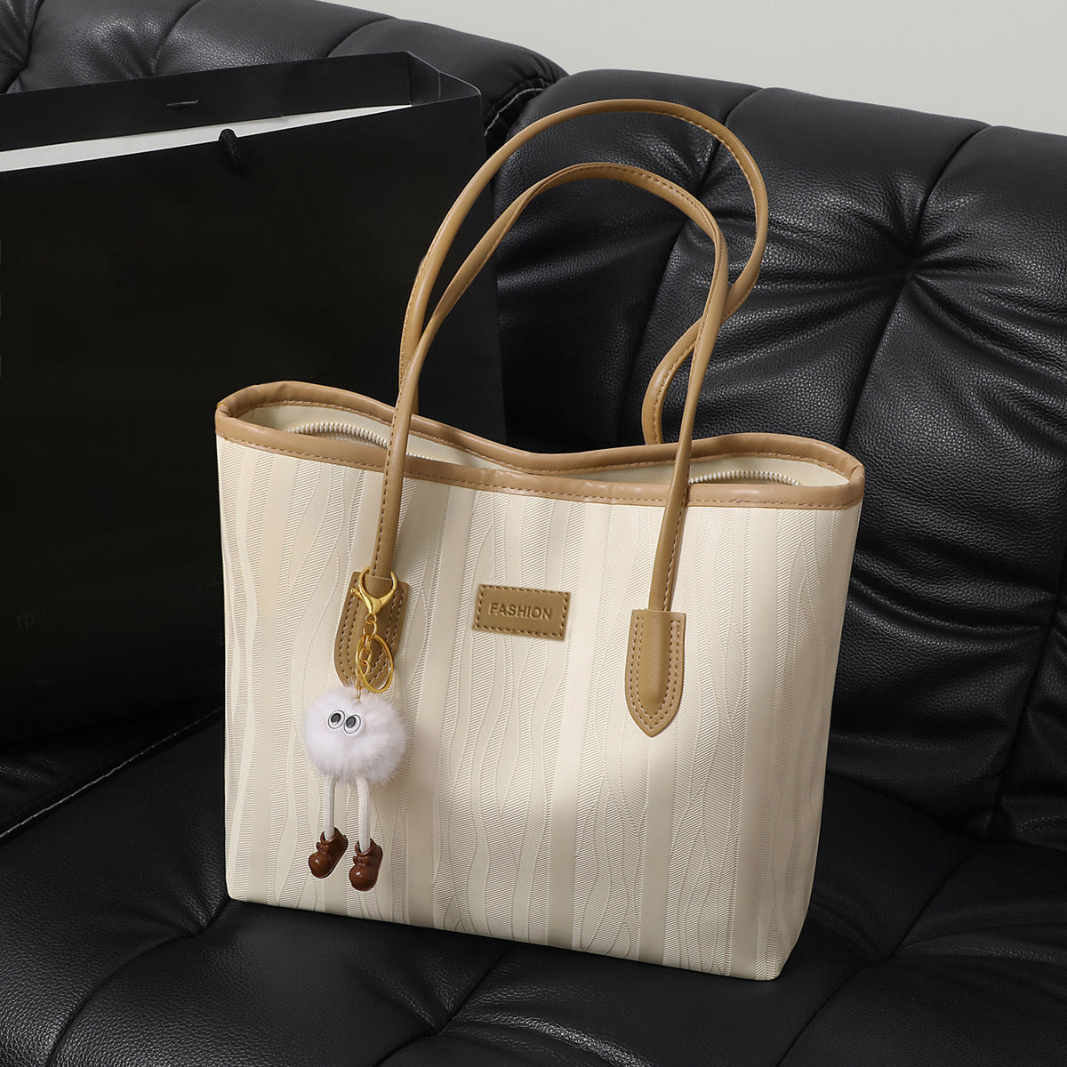 Texturiertes großes Tote Bag Brehn