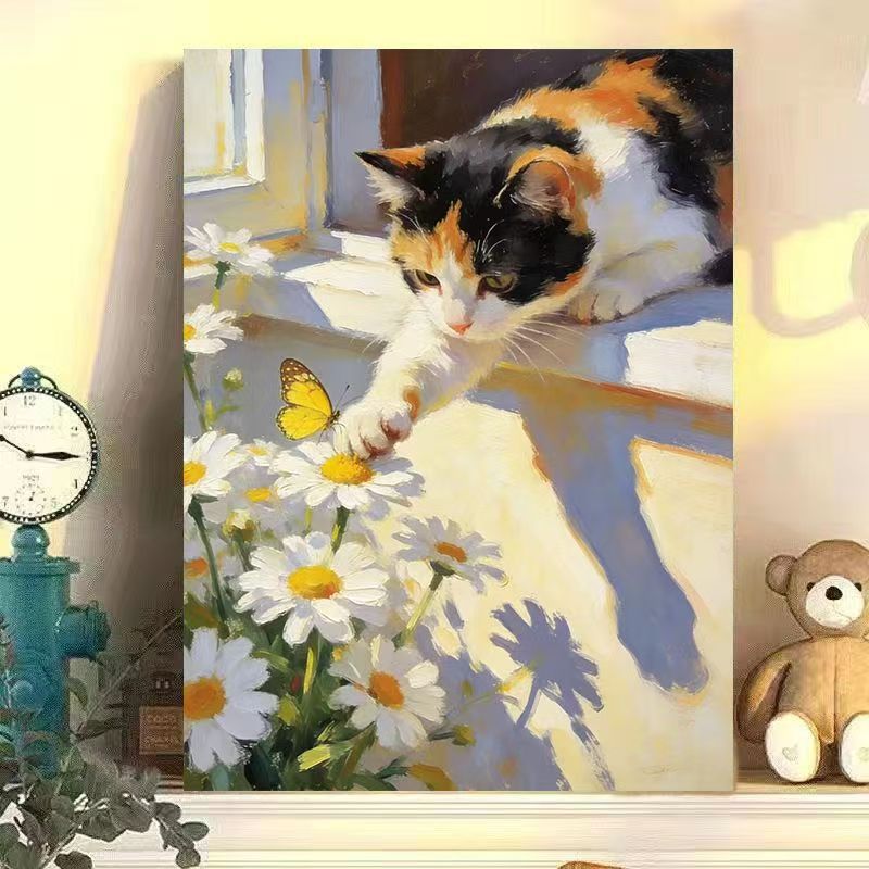 Kat-Themen-Leinwand Wandkunst Brehn