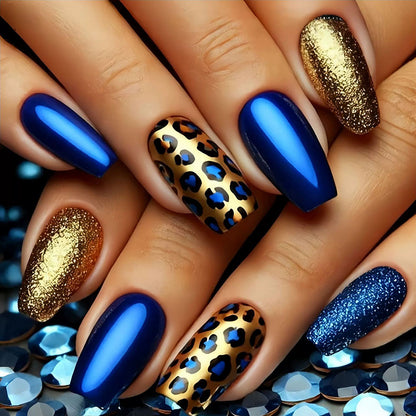 Luxuriöser Leopardenmuster Nagelkunst Brehn