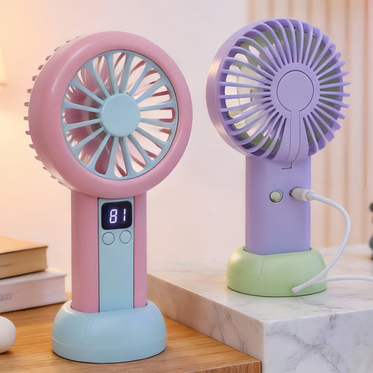 Damen tragbarer Mini-Ventilator mit LED-Display Brehn