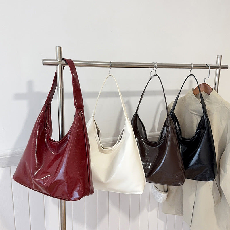 WoStylish Weiche Leder Hobo Tasche Brehn